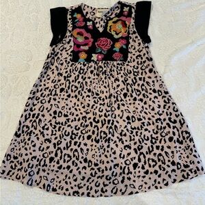 Savanna Jane Medium Animal Print & Floral Short Sleeve Babydoll Dress